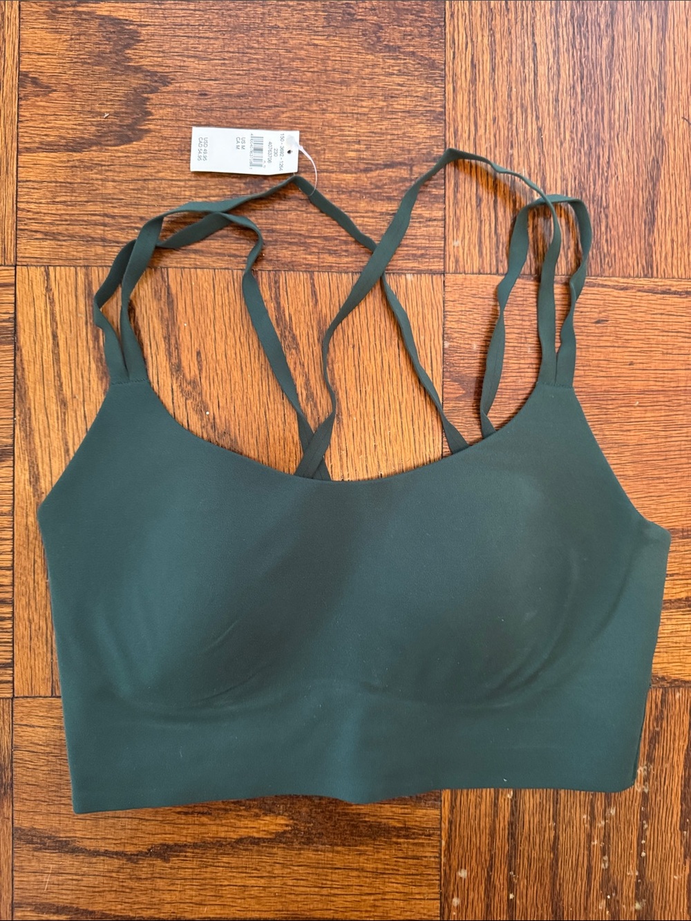 Offline by Aerie Real Me Double-Strap Seamless Bralette in Deep Green